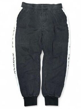 Chrome Hearts Style Black Striped Cuffed Cotton Sweatpants